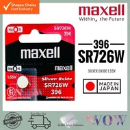 Maxell SR726W 396 Silver Oxide Battery - 1.55V Japan Battery for Watches and Electronics, Long-Lasti