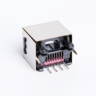 180°In-Line RJ45 Connector 8P8C Vertical Ultra-Thin Net Port Socket 8-Core Crystal Head Network Cabl