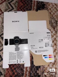 SONY ZV E10 包裝盒，淨盒無配件無相機