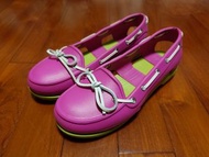 Crocs Beach Line Boat Shoes Slip On W8 EUR39 Pink Green Clog (平底鞋 涼鞋)