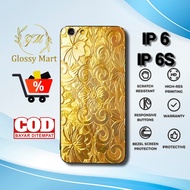 HP IP 6 Case Latest 6s/ - IP 6 Casing 6s/ - Gold Motif - Premium Glossy Hardcase - Softcase IP Gloss