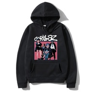M-3XL [Gorillaz Retro Hoodie] Retro Style Gorillaz Cartoon Hoodie - Hip Hop Rock Gothic Sweatshirt w