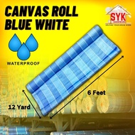 SYK Waterproof Canvas Roll (6Feet x 12Yard) Tarpaulin Canvas Canopy Motorcycle Cover Kain Canvas Khemah Kanopi Kereta