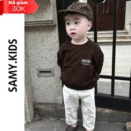 Badblood Sweater, Autumn round neck sweatshirt for boys and girls, Samykids thick crab felt