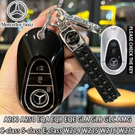 Mercedes-Benz car key case for A200 A250 EQA EQB EQE GLA GLB GLC AMG C-class S-class E-class W214 W2