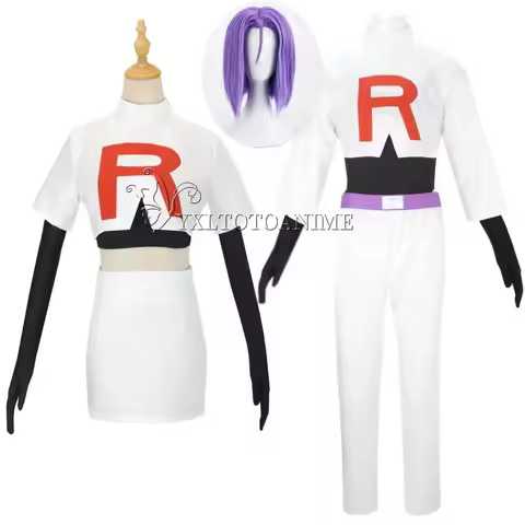 Anime Jessie James Cosplay Costume Team Rocket Jessie Musashi James Kojirou Halloween Cosplay Costum