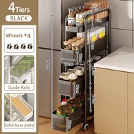 GSlife Carbon Steel Kitchen Trolley with Space-Saving Design