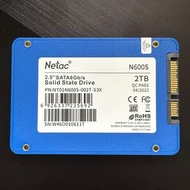 100% 健康度 正常運作 Netac N600S SATA III 2.5-inch SSD 2TB (NT01N600S-002T-S3X) 儲存硬碟一隻 唔係傳統機械 HDD 這是快很多的SSD