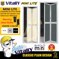 VITALLY Bi-Fold Aluminum Toilet Door. Bi-Fold Pintu Lipat untuk Tandas. Simple Plain Color Design Fo