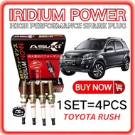 ASUKI IRIDIUM SPARK PLUG(1SET 4PCS) - TOYOTA RUSH / AVANZA F601/602/651/652 - AIXU22