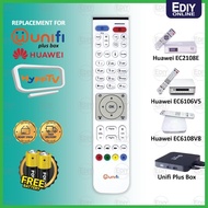 【𝐅𝐑𝐄𝐄 𝐁𝐀𝐓𝐓𝐄𝐑𝐘 𝐀𝐀𝐀 𝐗𝟐】Remote Control Unifi TM HyppTV Plus Smart IPTV SET EC6108V8 EC6106V EC2108E EC2