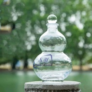 500ml gourd / 0.5 liter gourd glass jar / white glass bottle with glass stopper, very pretty gourd s