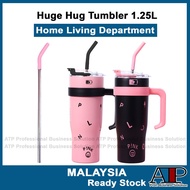 Mug🥤 BlckPink Tumbler 1250ml Tumbler Thermos Mug with Handle and Straw Big Large Capacity Double Dri