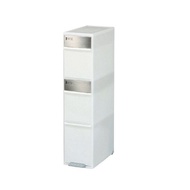 日本Like-it 三層前開踩踏垃圾桶55L大容量  二色可選