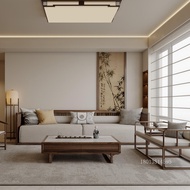 Modern New Chinese Style Solid Wood Sofa Combination Living Room Villa Airbnb Zen Beauty Furniture S