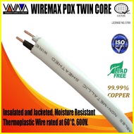 ♞,♘75M/1ROLL PDX TWIN CORE NON-METALLIC WIRE 14/2 - 12/2 ORIGINAL WIREMAX 99.99% PURE COPPER