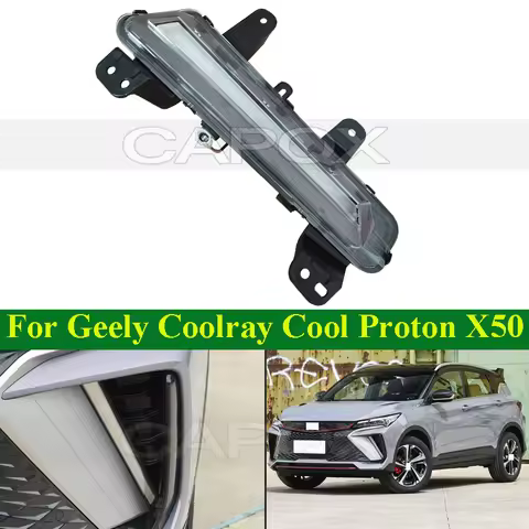 CAPQX LED Daytime Running Light DRL For Geely Coolray Cool Proton X50 2022-2023 Front Bumper Fog Lig