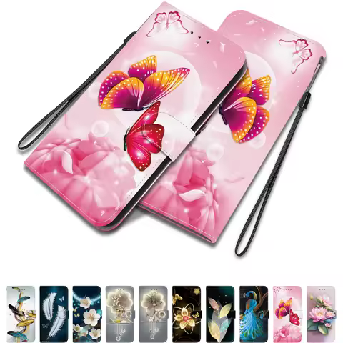 Wallet Phone Case Leather Flip Cover for Realme Narzo 60 Pro 60X N53 N55 50 50A 50i Prime Note 70T 6