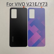For Vivo V21e Y73 Back Glass Battery Cover v21e Rear Door Housing Case With Adhesive Replacement