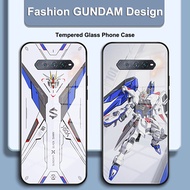 For Black Shark 4 4s Case Tempered Glass Full Cover GUNDAM Design Case For Xiaomi BlackShark4 Pro Co