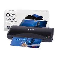 เครื่องเคลือบบัตร A4 Office Plus รุ่น LM-46 สีดำ เครื่องเคลือบเอกสาร เครื่องเคลือบ Officeplus A4 รับประกัน 1 ปี Laminator