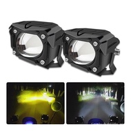 Auto Motorcycle LED Lights High Power Spotlight 60W High and low light White Yellow Led Light spot l