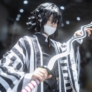暗纹版鬼灭之刃cos服伊黑小芭内蛇柱羽织和风队服动漫套装cosplay2026.4.12Dark-patterned Demon Slayer Cosplay Costume, Iguro Obana