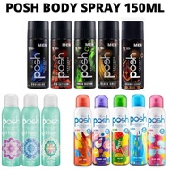 POSH PERFUMED SPRAY 150ml PARFUM HIJAB MEN WOMEN GLAM DAZZLE PINK UNGU