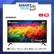 ใหม่ Aconatic ทีวี 43 นิ้ว FHD Google TV รุ่น 43HS800AN ระบบปฏิบัติการ Google/Netflix & Youtube Wifi