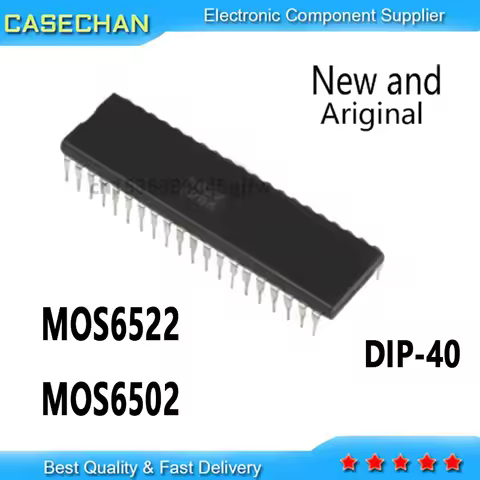 5PCS MOS6522 6522 MOS6502 6502 DIP-40 Integrated Circuit Chip IC