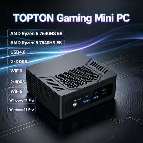 AMD Ryzen 5 7640HS ES Engineering Sample Gaming Mini PC Dual LAN USB4.0 2xDDR5 WiFi6 BT5.2 Mini Desk