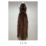 Kemissara Feather Tulle Set (Top & Skirt) - Brown