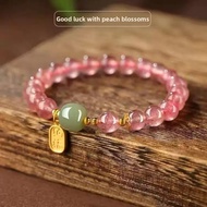 Pink Crystal Beaded Bracelet |  Jewelry for Women – Trendy Gift for Girlfriend Bestie