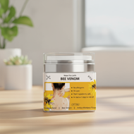 Light Beige Bee Venom Moisturizer with Glycerin - Calming Cream for Body, Arms, and Face  Krim Pelem