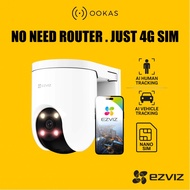 EZVIZ H8c 2K Pan Tilt Smart Camera – 4G & WiFi Version | AI Human/Vehicle Detection | Color Night Vi