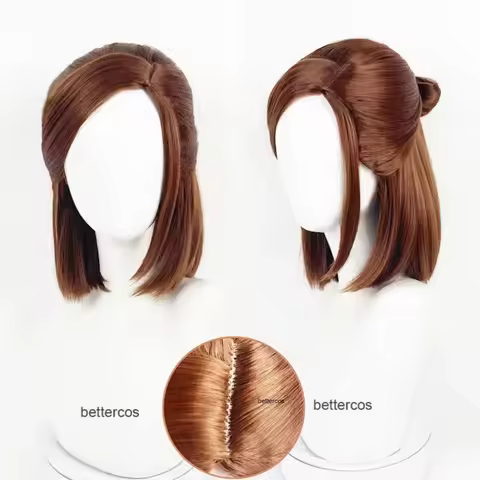 Ellie Cosplay Wig The Last of Us Game Brown Short Side Parting Anime Hair HalloweenHeat Resistant Sy