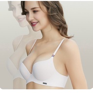 Triumph Cup A/B Simple Solid Color One Piece No Trace No Steel Ring Underwear Small Breast Gather Th