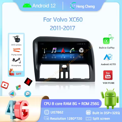 8.8Inch For Volvo XC60 2011-2017 Car Multimedia Video Player GPS Navigation Radio Android12 8+128G 8