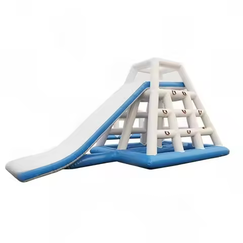 Manufacturer Price Water Toys Games Water Park Giant Water Floating Pyramid Slide Equipment 0.9mm Pv