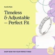 Aurelia Style Ring | S925 Sterling Silver | Adjustable Women’s Ring | Zirconia Stone | Elegant Gift