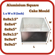 Loyang Petak Tinggi 3.5 inci 4 inci 5 inci Loyang Tinggi Loyang 8x8x4 Loyang 8x8x3.5 Loyang 9x9x4 Lo
