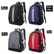 Adidas 3 Stripes Men Women Casual School Backpacks Bagpack Bag Beg Galas Belakang Lelaki Wanita Beg Sandang Adidas