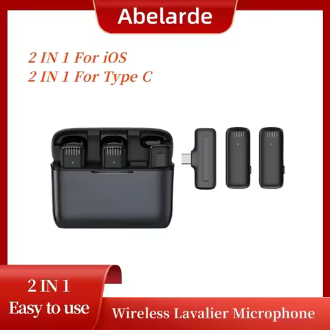 Wireless Microphone Mic Auto Pairing Live Streaming Audio Receiver J13