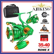 Max Drag 35kg-40kg Ajiking Rome X Heavy Duty Spinning Fishing Reel Big Game Saltwater With Reel Box