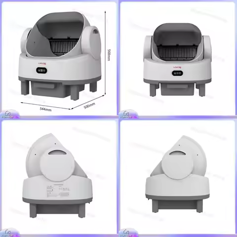 Automatic Self Cleaning Cat Litter Box 65L Large Capacity Smart Toilet for Cats 1.5kg to 10kg ABS PE