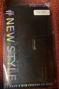 Samsung S20 黑色皮開蓋case