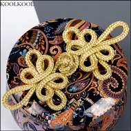 KOOK Gold Wire Chinese Cheongsam Button Dragonfly Knot Fastener Closures