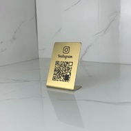 Customised stainless steel metal QR code stand