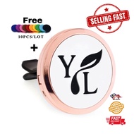 BUY1FREE10 YL Car Perfume Diffuser Clip Pewangi Kereta Air Freshener Aircon Vent Holder Refill Young
