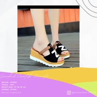 NunuLisaTan Heels WedgeTALI Latest FINALEWanita 7cm black ready in sizes 37 to 40, 500g